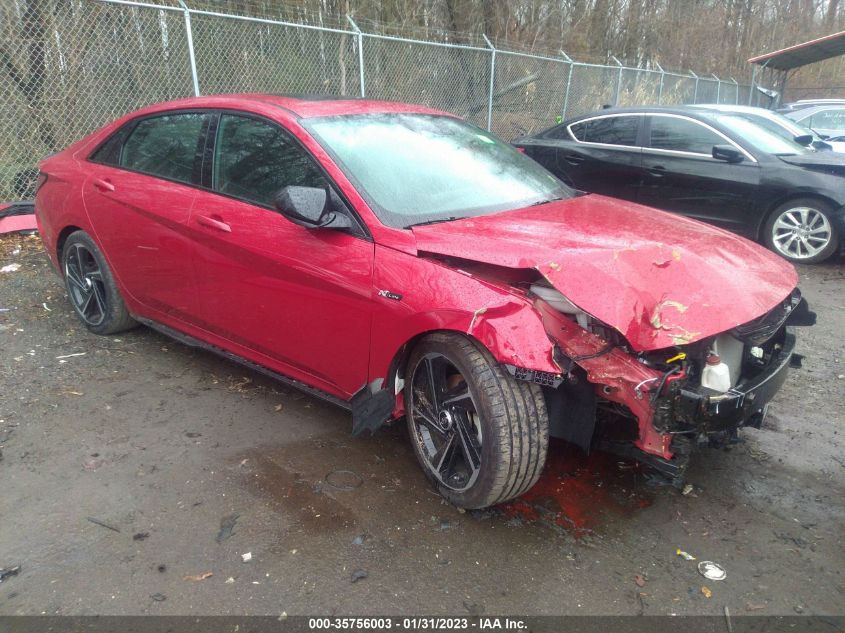 2021 HYUNDAI ELANTRA N LINE VIN: KMHLR4AF7MU172856