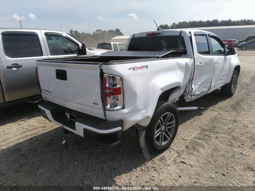 2021 CHEVROLET COLORADO 4WD WORK TRUCK VIN: 1GCGTBEN0M1151653