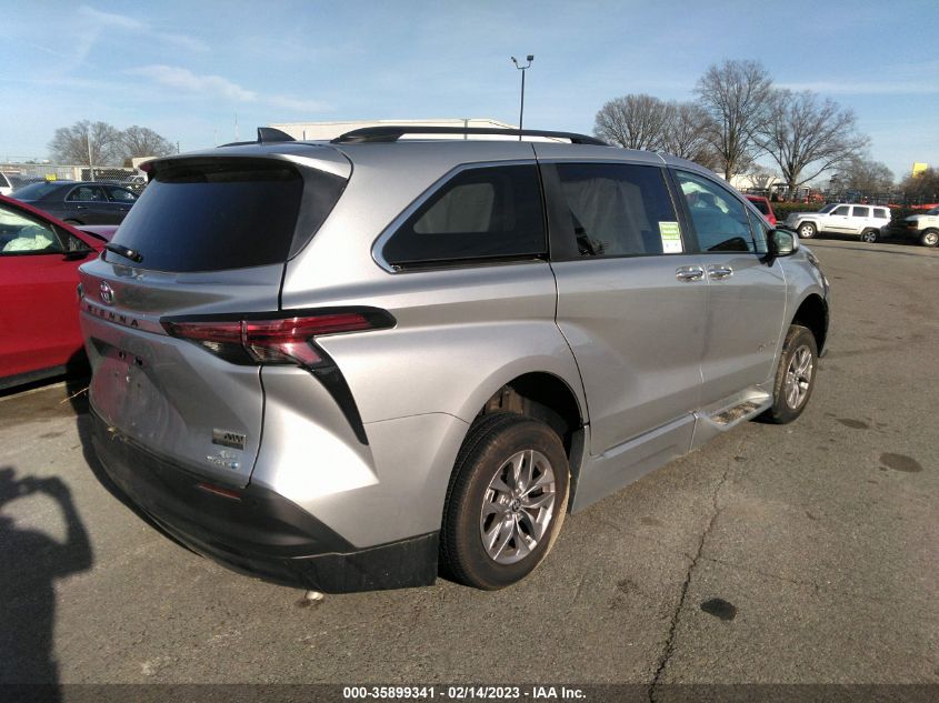 2022 TOYOTA SIENNA XLE VIN: 5TDJRKEC3NS123661