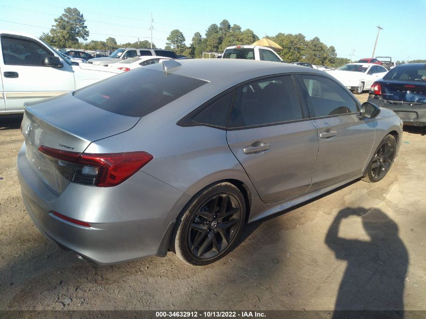2022 HONDA CIVIC SEDAN SPORT VIN: 2HGFE2F56NH552875