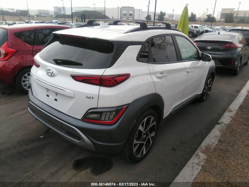 2022 HYUNDAI KONA LIMITED VIN: KM8K53A37NU797816