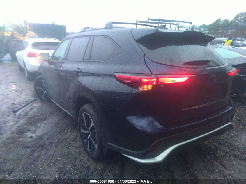 2022 TOYOTA HIGHLANDER XSE VIN: 5TDLZRBH1NS238437