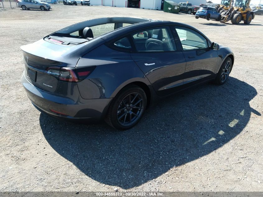 2022 TESLA MODEL 3 LONG RANGE VIN: 5YJ3E1EBXNF306744