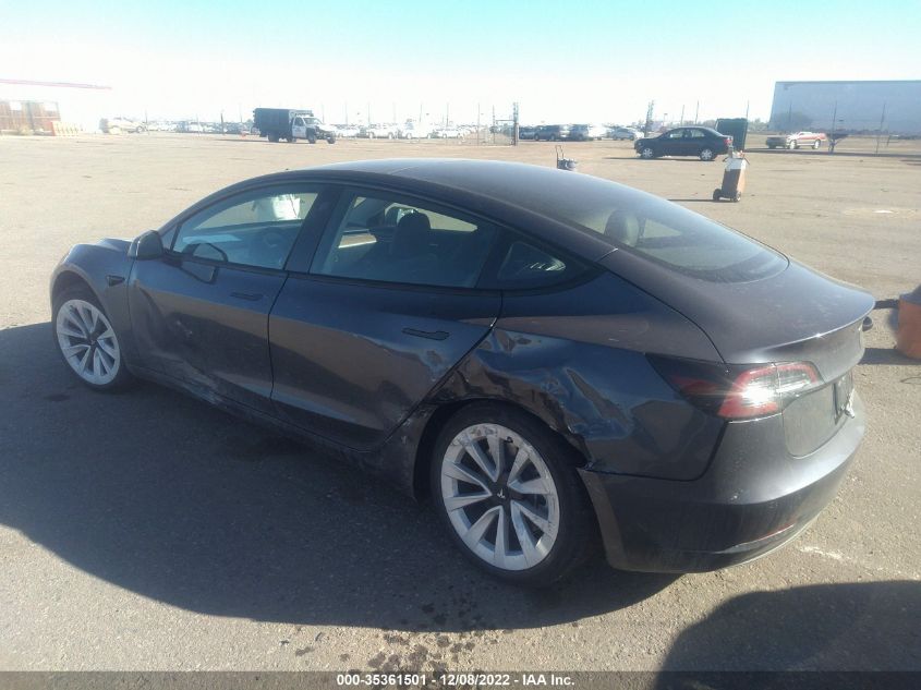 2022 TESLA MODEL 3 LONG RANGE VIN: 5YJ3E1EB1NF328406
