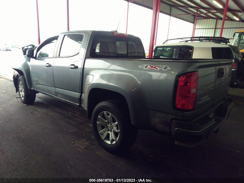 2021 CHEVROLET COLORADO 4WD LT VIN: 1GCGTCEN8M1120043