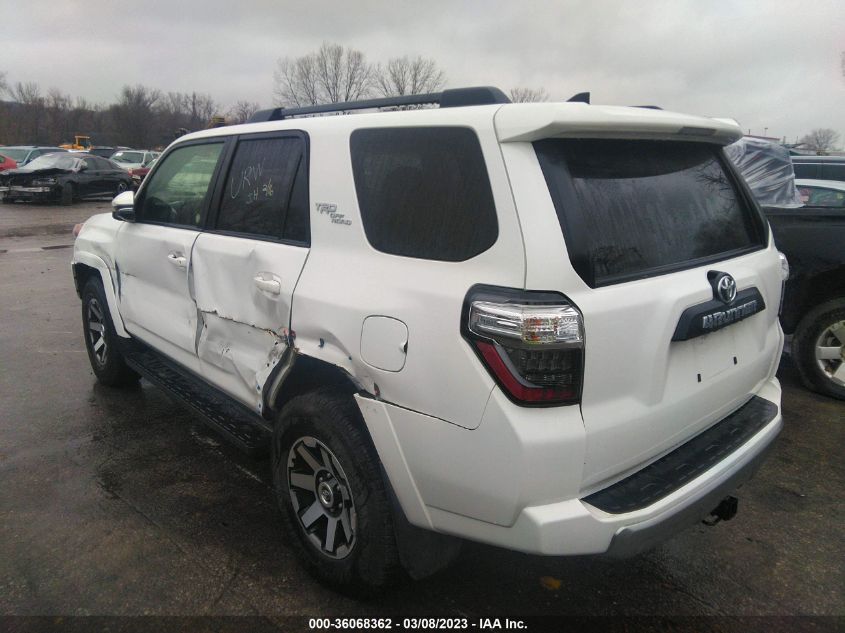 2022 TOYOTA 4RUNNER TRD OFF ROAD PREMIUM VIN: JTERU5JR1N6052632