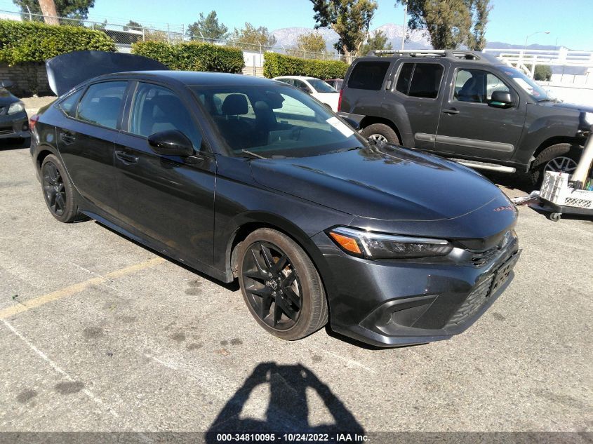 2022 HONDA CIVIC SEDAN SPORT VIN: 2HGFE2F57NH525832