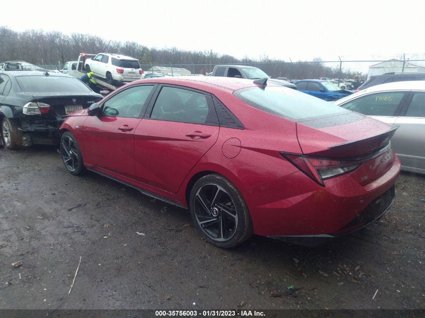 2021 HYUNDAI ELANTRA N LINE VIN: KMHLR4AF7MU172856