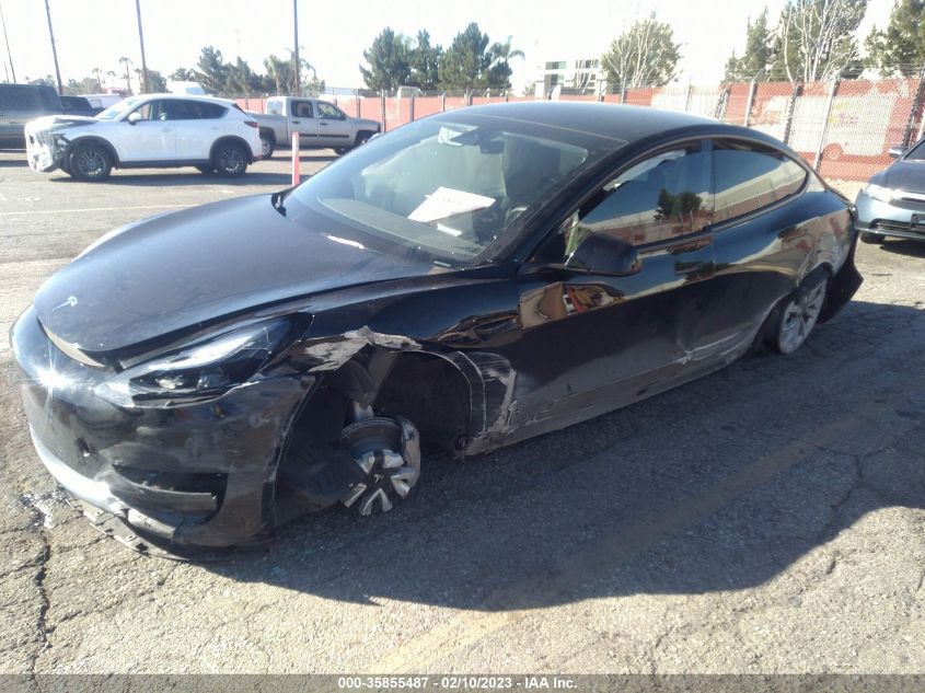 2022 TESLA MODEL 3 LONG RANGE VIN: 5YJ3E1EB9NF165858