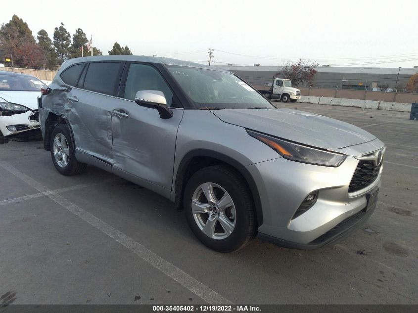 2022 TOYOTA HIGHLANDER LE VIN: 5TDBZRBH9NS185658