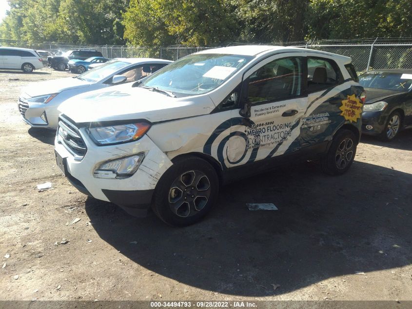 2021 FORD ECOSPORT S VIN: MAJ3S2FE3MC399339