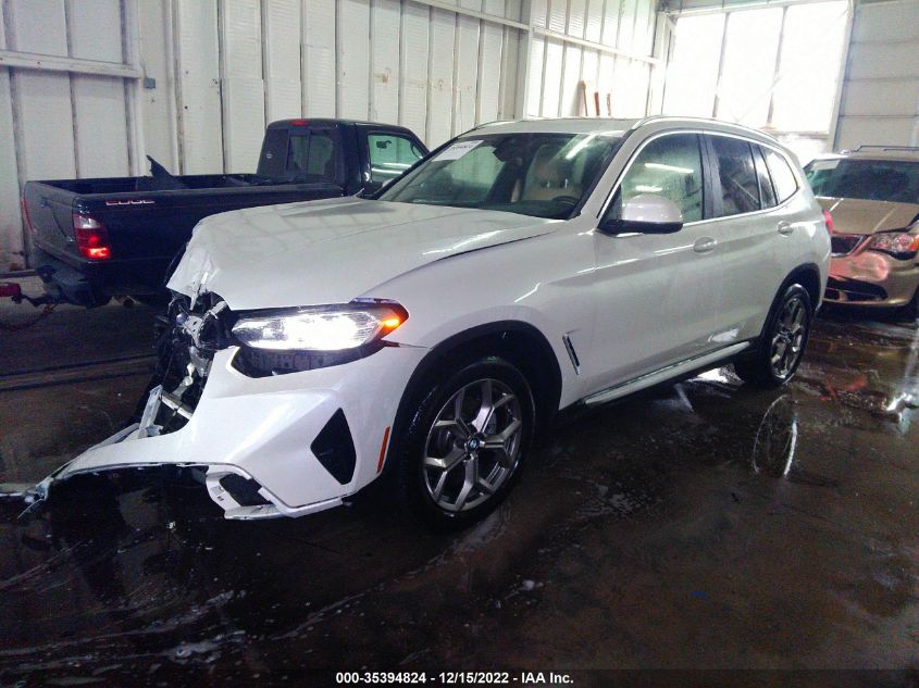 2022 BMW X3 XDRIVE30I VIN: 5UX53DP03N9J97869