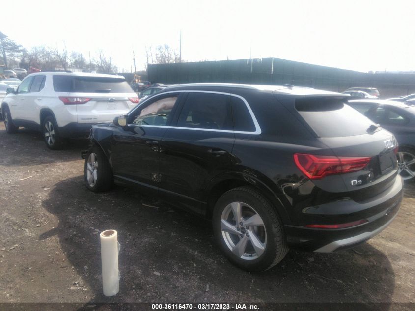 2022 AUDI Q3 PREMIUM VIN: WA1AUCF3XN1138989