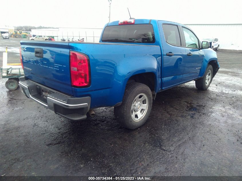 2021 CHEVROLET COLORADO 2WD WORK TRUCK VIN: 1GCGSBEA3M1120459