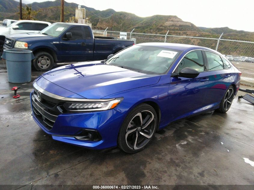 2022 HONDA ACCORD SEDAN SPORT VIN: 1HGCV1F34NA045242