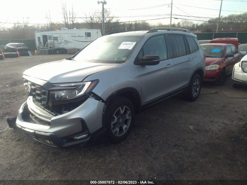 2022 HONDA PASSPORT TRAILSPORT VIN: 5FNYF8H63NB013651