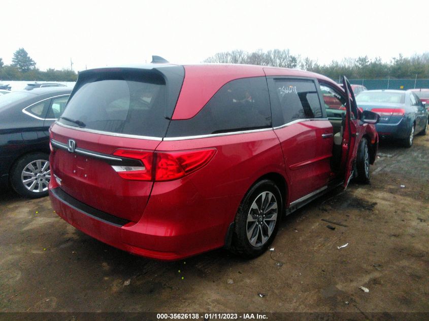 2022 HONDA ODYSSEY EX-L VIN: 5FNRL6H70NB034595