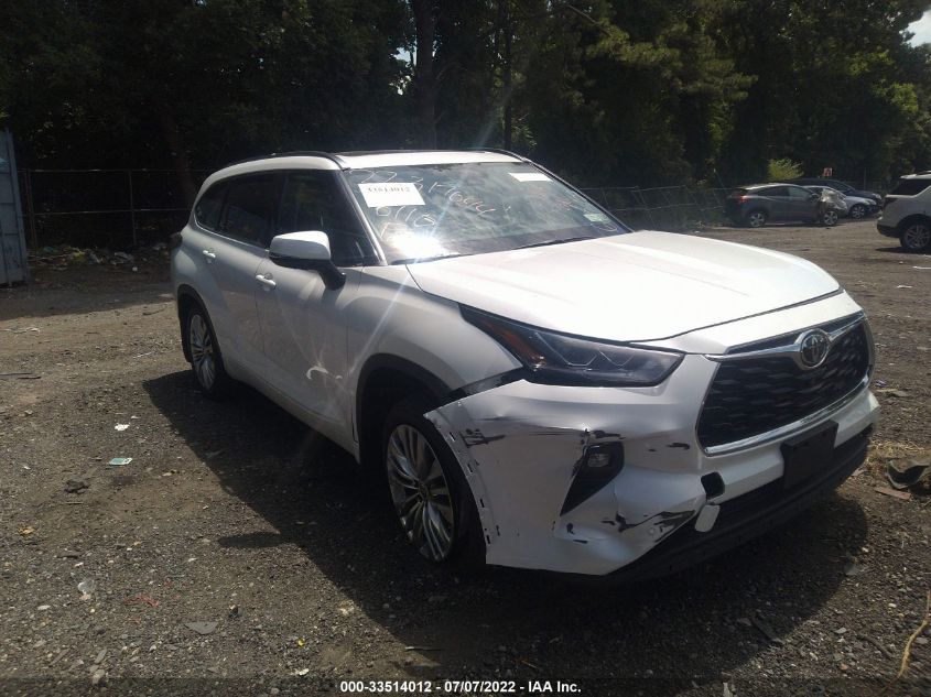 2022 TOYOTA HIGHLANDER PLATINUM VIN: 5TDFZRBHXNS187324