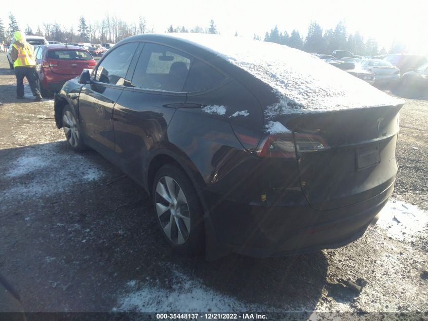 2022 TESLA MODEL Y LONG RANGE VIN: 7SAYGAEE1NF322912