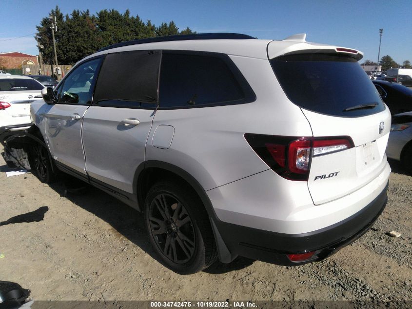 2021 HONDA PILOT BLACK EDITION VIN: 5FNYF6H7XMB042625