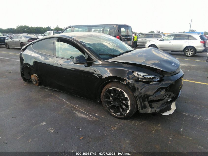 2022 TESLA MODEL Y LONG RANGE VIN: 7SAYGDEE7NF386969