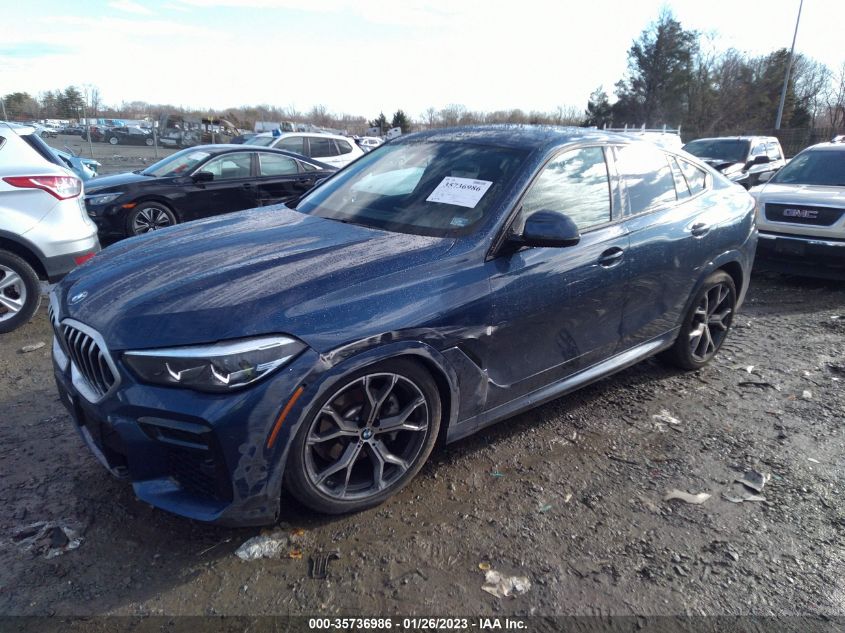 2022 BMW X6 XDRIVE40I VIN: 5UXCY6C04N9K80575