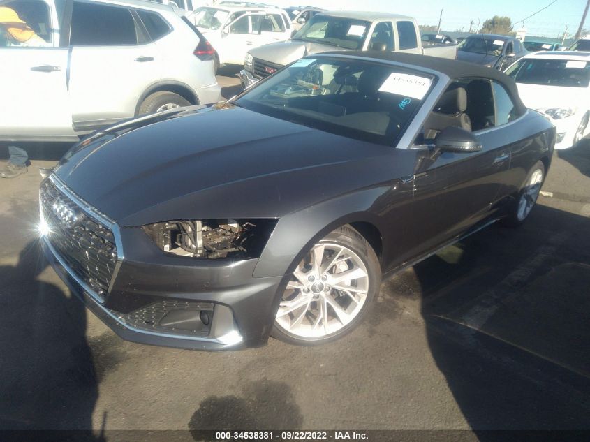 2021 AUDI A5 CABRIOLET PREMIUM PLUS VIN: WAUWAGF51MN001733