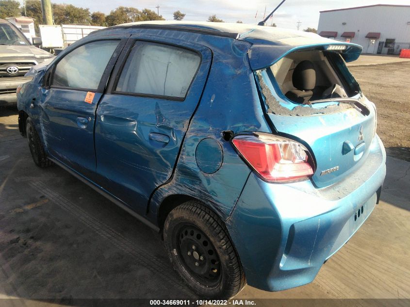2021 MITSUBISHI MIRAGE ES/LE/CARBONITE EDITION VIN: ML32AUHJ6MH009726