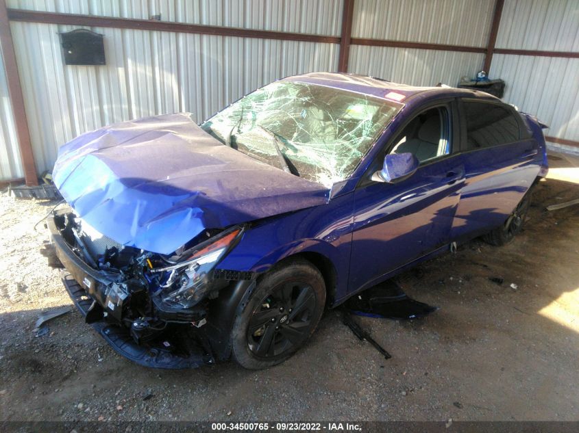 2022 HYUNDAI ELANTRA HYBRID BLUE VIN: KMHLM4AJ2NU031505