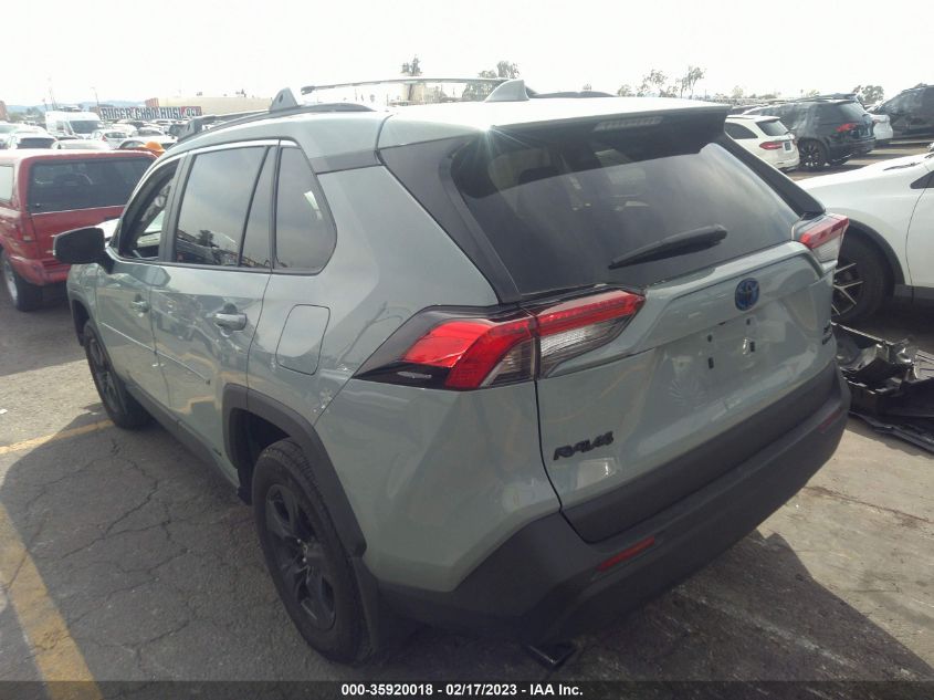 2022 TOYOTA RAV4 HYBRID XLE VIN: 4T3RWRFV2NU055632