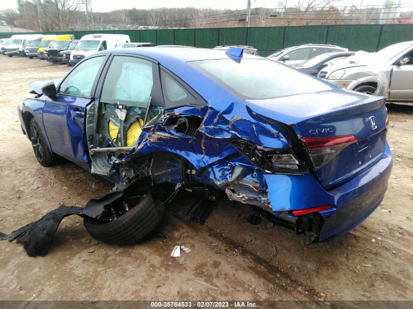2022 HONDA CIVIC SEDAN SPORT VIN: 2HGFE2F57NH605082