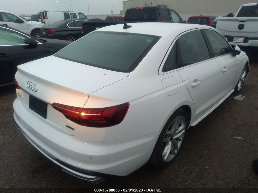 2022 AUDI A4 SEDAN S LINE PREMIUM PLUS VIN: WAUEAAF45NN014423