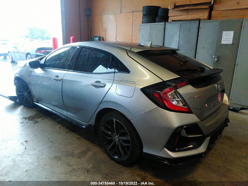 2021 HONDA CIVIC HATCHBACK SPORT VIN: SHHFK7H45MU228716