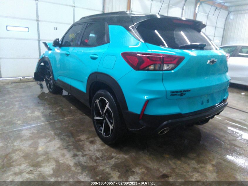 2022 CHEVROLET TRAILBLAZER RS VIN: KL79MUSLXNB031792