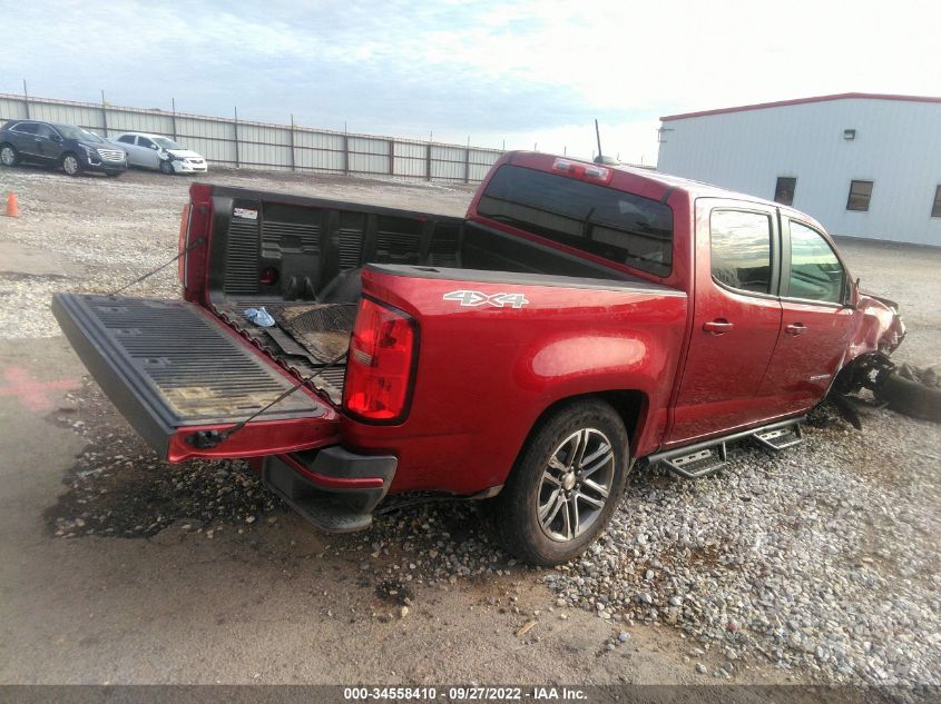 2021 CHEVROLET COLORADO 4WD WORK TRUCK VIN: 1GCGTBEN0M1225587