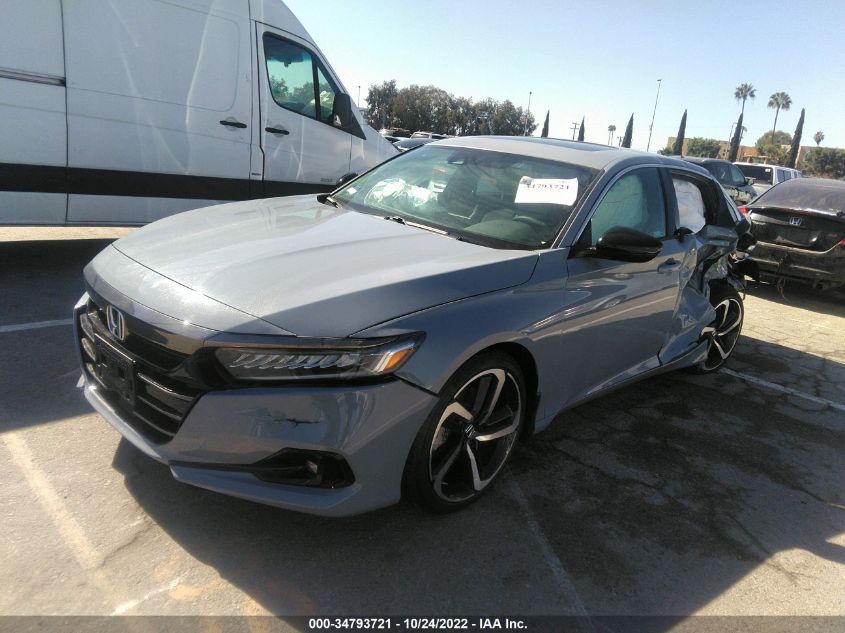 2022 HONDA ACCORD SEDAN SPORT VIN: 1HGCV2F35NA016435
