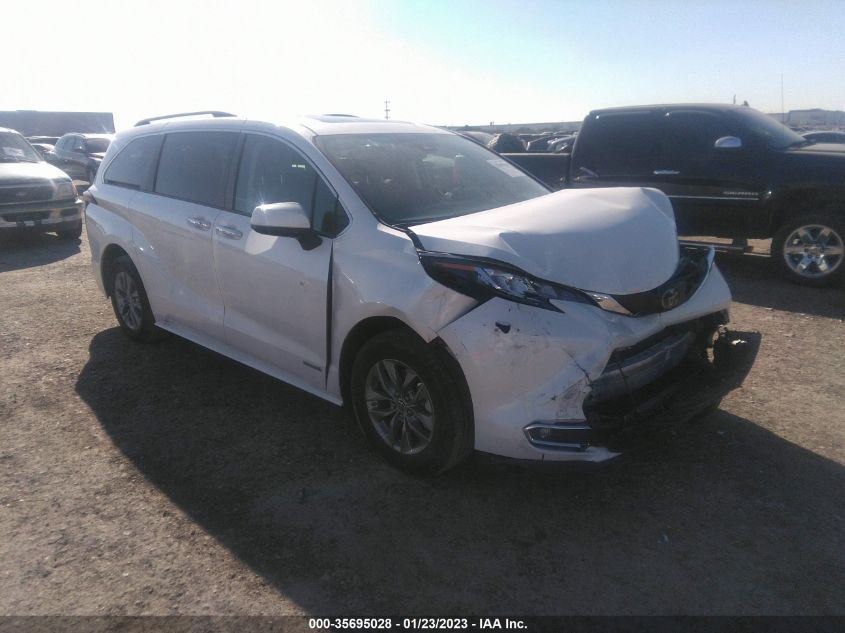 2021 TOYOTA SIENNA XLE VIN: 5TDYRKEC9MS034965