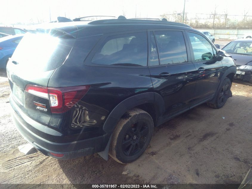 2022 HONDA PILOT TRAILSPORT VIN: 5FNYF6H80NB048332