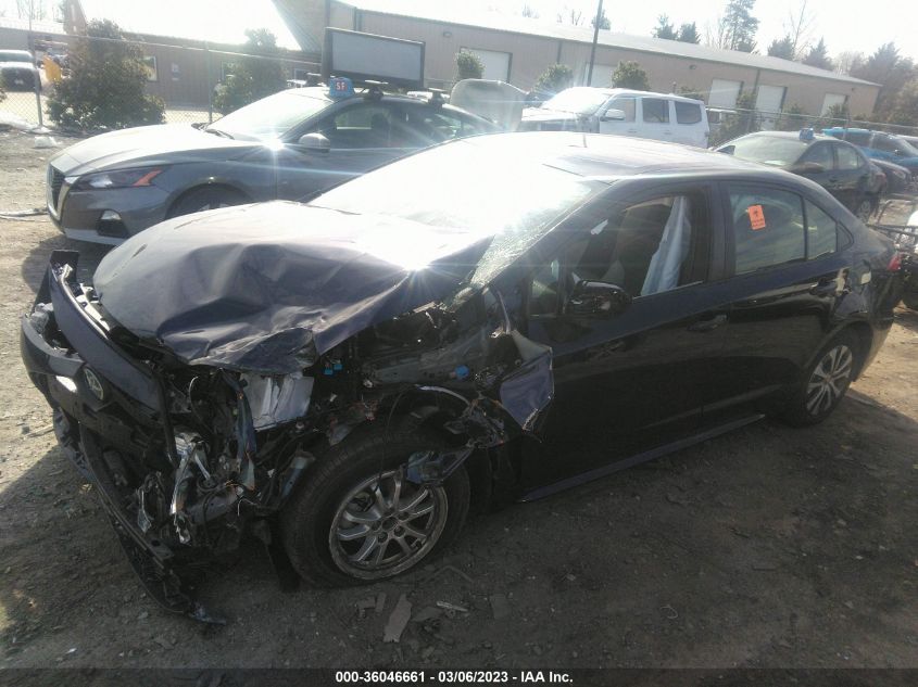 2022 TOYOTA COROLLA HYBRID LE VIN: JTDEAMDE5NJ049311