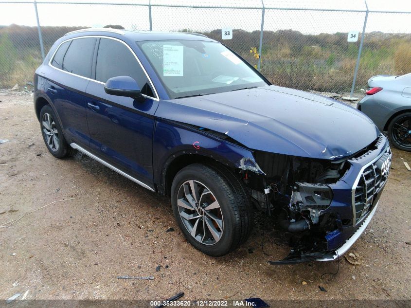 2021 AUDI Q5 PREMIUM PLUS VIN: WA1BAAFY9M2062915