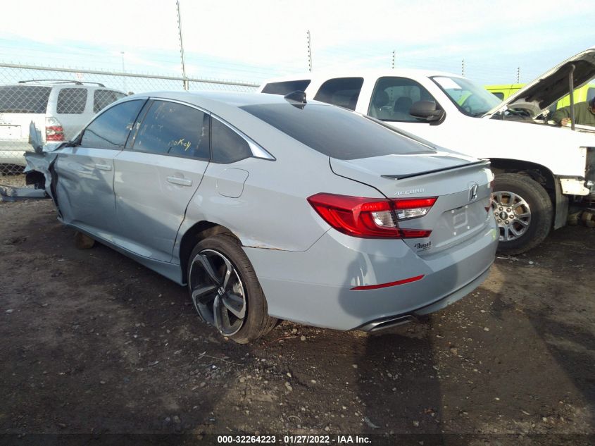 2021 HONDA ACCORD SEDAN SPORT VIN: 1HGCV1F37MA107604