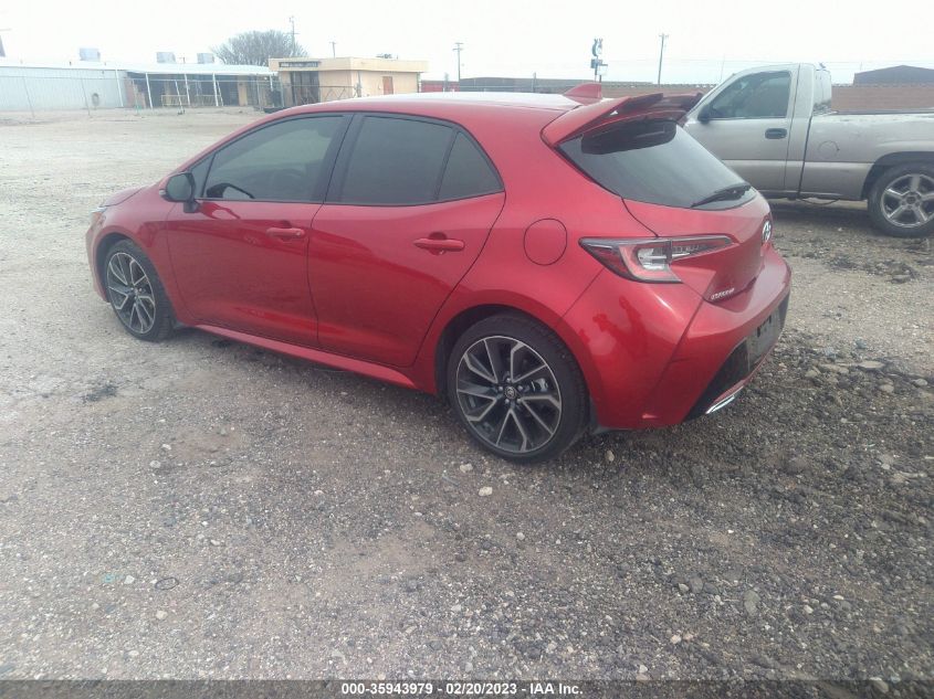 2022 TOYOTA COROLLA HATCHBACK XSE VIN: JTNC4MBE3N3191206