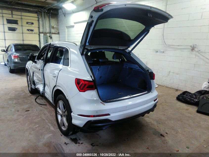 2021 AUDI Q3 S LINE PREMIUM VIN: WA1DECF39M1013474