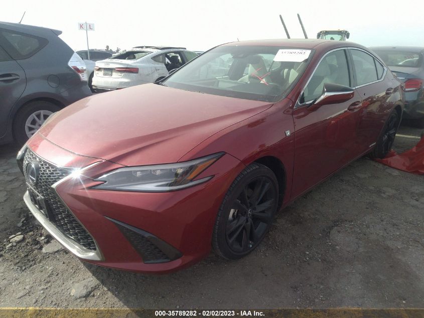 2022 LEXUS ES ES 300H F SPORT VIN: 58AGA1C18NU019177