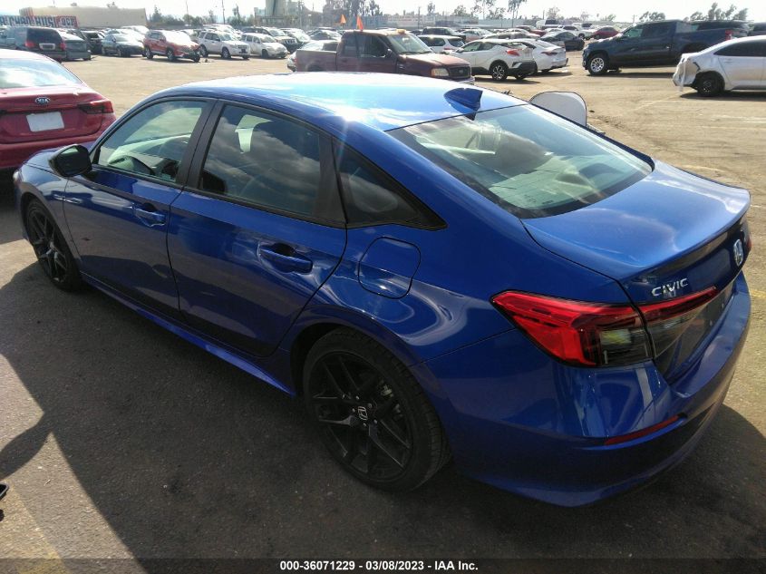 2022 HONDA CIVIC SEDAN SPORT VIN: 2HGFE2F55NH575404