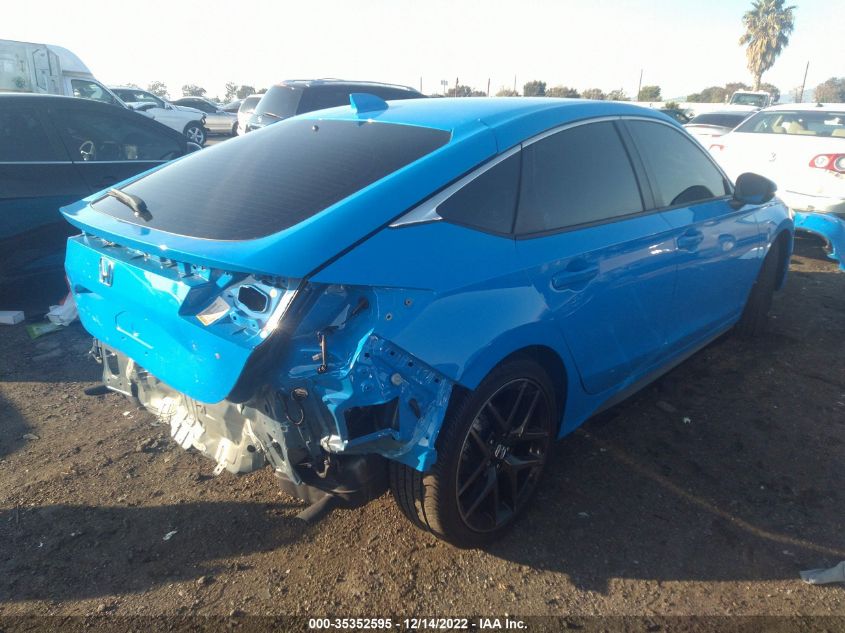 2022 HONDA CIVIC HATCHBACK SPORT TOURING VIN: 19XFL1H86NE021175