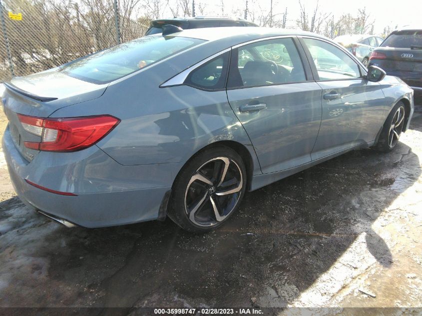 2022 HONDA ACCORD SEDAN SPORT VIN: 1HGCV2F39NA021752