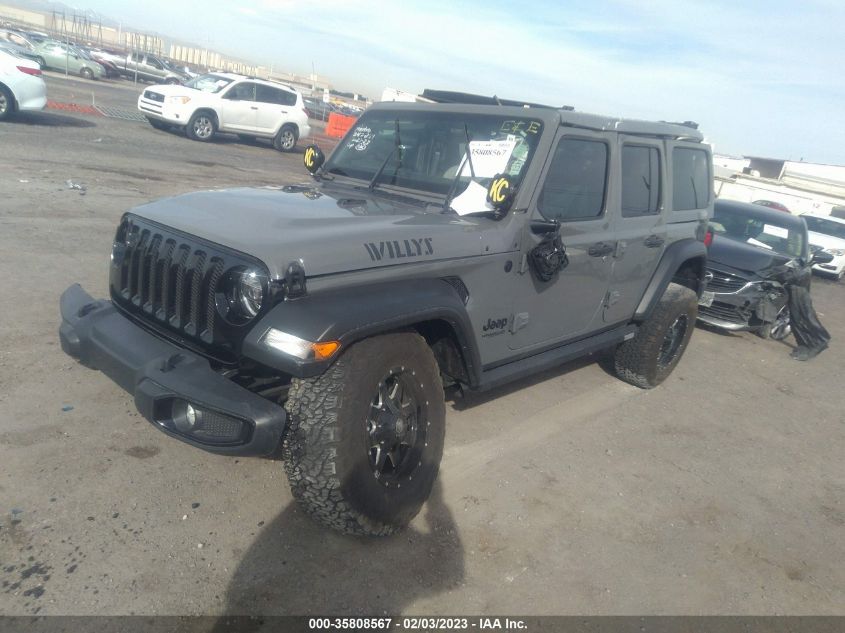 2021 JEEP WRANGLER UNLIMITED WILLYS VIN: 1C4HJXDM9MW695975