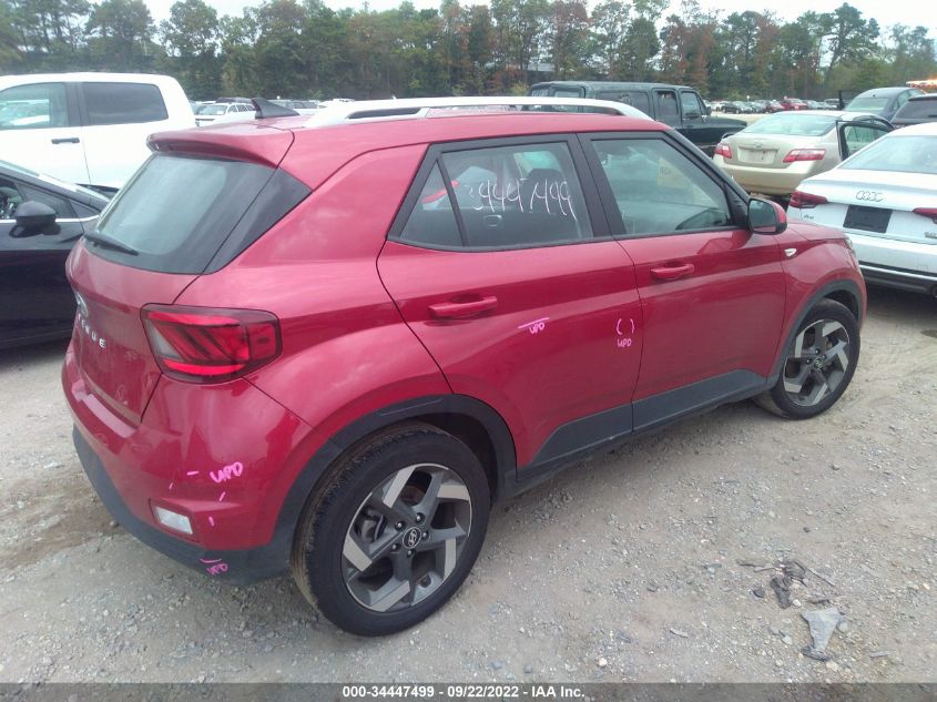 2022 HYUNDAI VENUE SEL VIN: KMHRC8A34NU168337