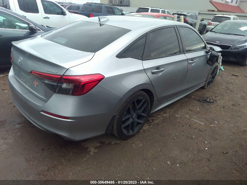2022 HONDA CIVIC SEDAN SPORT VIN: 2HGFE2F52NH573710